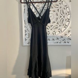 Nomads Black asymmetric ruffle dress XL